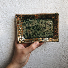 Load image into Gallery viewer, Speckled Turquoise + Gold Mini Vanity Tray