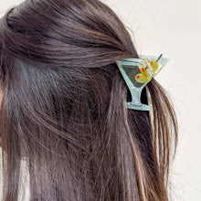 Load image into Gallery viewer, Mini Martini Hair Claw Clip