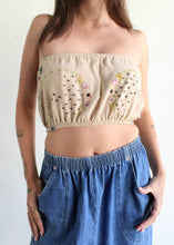 Load image into Gallery viewer, Upcycled Embroidered Bandeau Top
