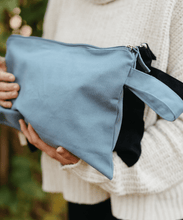 Load image into Gallery viewer, Large Tote Pocket Mint Stripe