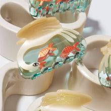 Load image into Gallery viewer, The Swan Claw - White Swan Bird With Goldfish Hair Clip