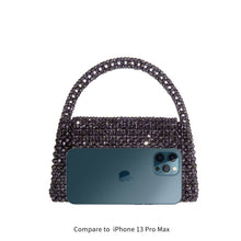 Load image into Gallery viewer, Sherry Small Beaded Top Handle Bag | Crystal