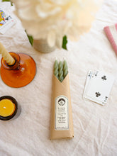 Load image into Gallery viewer, Sage Beeswax Spiral Taper Candles