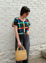 Load image into Gallery viewer, Chunky Windowpane Linen Top