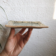Load image into Gallery viewer, Speckled Turquoise + Gold Mini Vanity Tray