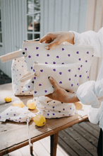 Load image into Gallery viewer, Large Tote Pocket Mint Stripe