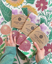 Load image into Gallery viewer, Organic Cotton Tea Towel | Summer Garden