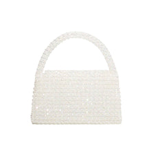 Load image into Gallery viewer, Sherry Small Beaded Top Handle Bag | Crystal