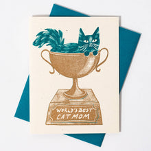 Load image into Gallery viewer, World's Best Cat Mom Mother's Day Card