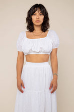 Load image into Gallery viewer, Cotton Eyelet Top | White