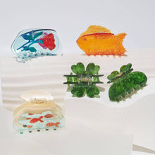 Load image into Gallery viewer, The Swan Claw - White Swan Bird With Goldfish Hair Clip