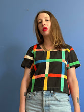 Load image into Gallery viewer, Chunky Windowpane Linen Top