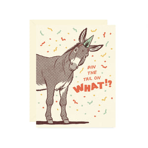 Pin The Tail Birthday Card