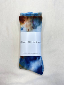 Ice Dyed Bamboo Socks | Dawn Blue