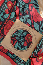 Load image into Gallery viewer, Rose Silk Scarf
