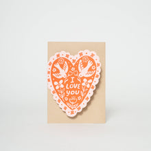 Load image into Gallery viewer, Love Birds Heart by Phoebe Wahl
