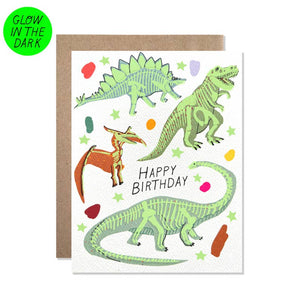 Birthday / Happy Birthday GLOW IN THE DARK Dinosaurs