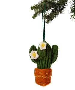 Saguaro Cactus Ornament- Brown Pot