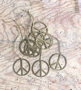 Brass Peace Ornament