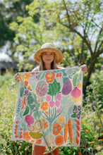 Load image into Gallery viewer, Organic Cotton Tea Towel | Veggie Garden
