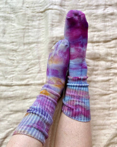 Hand Dyed Bamboo Baby Socks | Wildflower