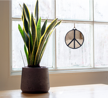 Load image into Gallery viewer, Glass Peace Sign Suncatcher: Treehugger
