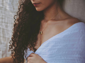 Scarab Necklace | Gold Vermeil Cable Chain