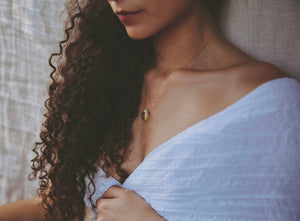 Scarab Necklace | Gold Vermeil Box Chain