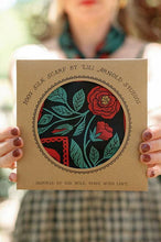 Load image into Gallery viewer, Rose Silk Scarf

