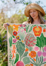 Load image into Gallery viewer, Organic Cotton Tea Towel | Veggie Garden

