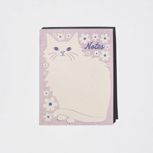 Load image into Gallery viewer, Floral Cat Risograph Notepad
