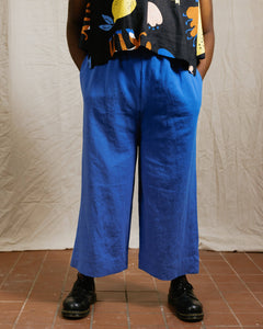 Mid Easy Pant | Cobalt Linen