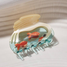 Load image into Gallery viewer, The Swan Claw - White Swan Bird With Goldfish Hair Clip

