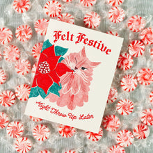Load image into Gallery viewer, Felt Festive Holiday Card
