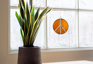 Glass Peace Sign Suncatcher: Treehugger