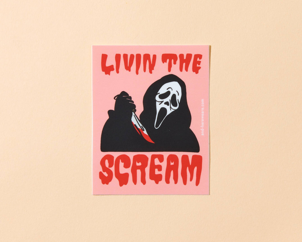 Livin’ the Scream Halloween Vinyl Sticker - Made in USA