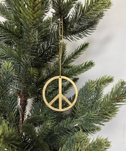 Brass Peace Ornament