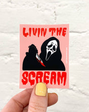 Load image into Gallery viewer, Livin’ the Scream Halloween Vinyl Sticker - Made in USA
