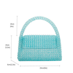 Sherry Small Beaded Top Handle Bag | Crystal