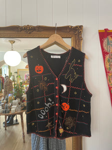 Vintage Knit Halloween Vest