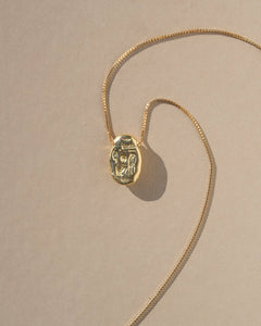 Scarab Necklace | Gold Vermeil Cable Chain