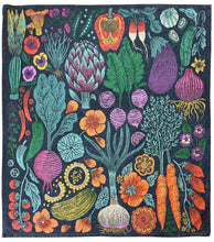 Load image into Gallery viewer, Organic Cotton Tea Towel | Midnight Veggie

