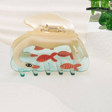 Load image into Gallery viewer, The Swan Claw - White Swan Bird With Goldfish Hair Clip
