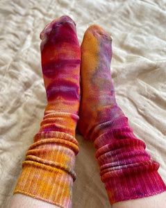 Hand Dyed Bamboo Baby Socks | Wildflower