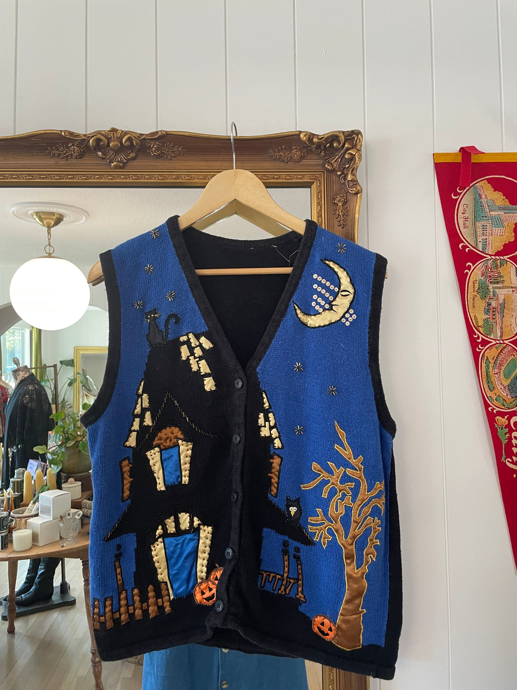 Vintage Knit Halloween Vest