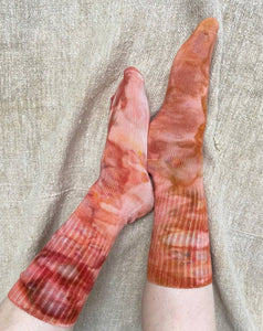 Hand Dyed Bamboo Socks | Canyon Pink