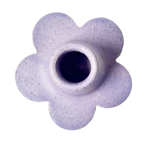 Daisy Taper Candle Holder | White Speckle