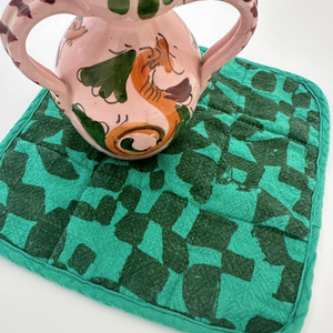 Jenny Pennywood Lucky Green Potholder