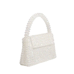 Sherry Small Beaded Top Handle Bag | Crystal