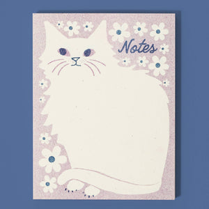 Floral Cat Risograph Notepad